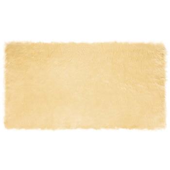 ARDEBO.de - Kunstfell Schaffellteppich Creme 60 x 110 cm Polyester