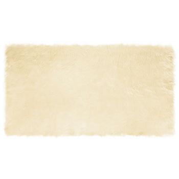 Kunstfell Schaffellteppich Creme 150 x 80 cm Polyester