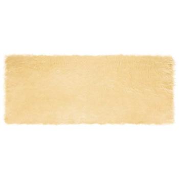 ARDEBO.de - Kunstfell Schaffellteppich Creme 80 x 200 cm Polyester