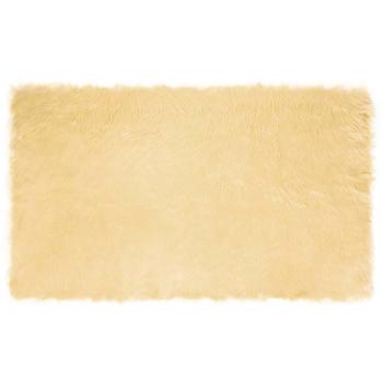 ARDEBO.de - Kunstfell Schaffellteppich Creme 100 x 200 cm Polyester