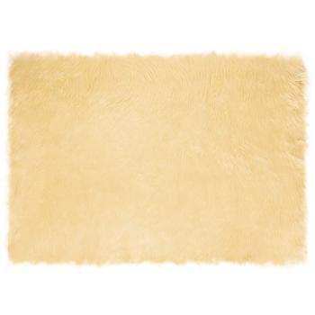 ARDEBO.de - Kunstfell Schaffellteppich Creme 120 x 170 cm Polyester