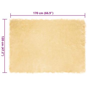 Kunstfell Schaffellteppich Creme 120 x 170 cm Polyester