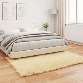 Kunstfell Schaffellteppich Creme 200 x 140 cm Polyester