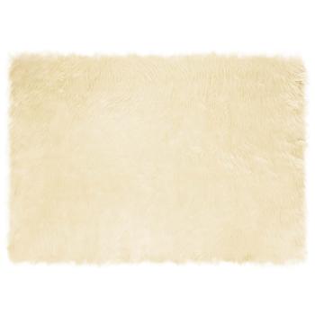Kunstfell Schaffellteppich Creme 160 x 230 cm Polyester