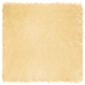 ARDEBO.de - Kunstfell Schaffellteppich Creme 120 x 120 cm Polyester