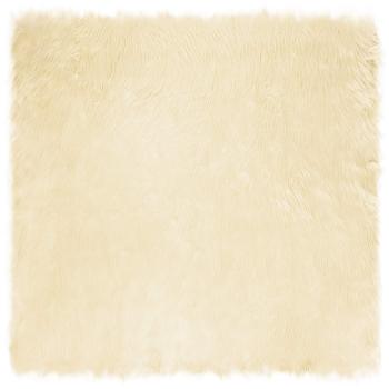 Kunstfell Schaffellteppich Creme 160 x 160 cm Polyester