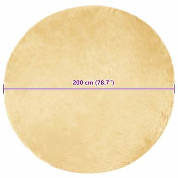 Kunstfell Schaffellteppich Creme 200 x 200 cm Polyester