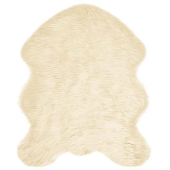 Kunstfell Schaffellteppich Creme 50 x 80 cm Polyester