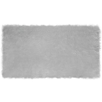 Kunstfell Schaffellteppich Grau 60 x 110 cm Polyester