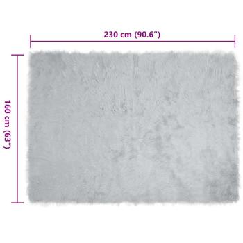 Kunstfell Schaffellteppich Grau 160 x 230 cm Polyester