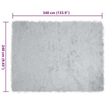 Kunstfell Schaffellteppich Grau 240 x 340 cm Polyester