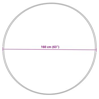 ARDEBO.de - Teppich aus Kunstschaffell TAFALLA Grau Ø 160 cm Polyester