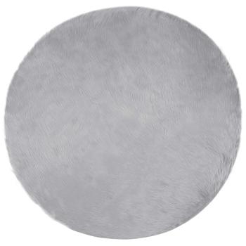 Teppich aus Kunstschaffell TAFALLA Grau Ø 160 cm Polyester