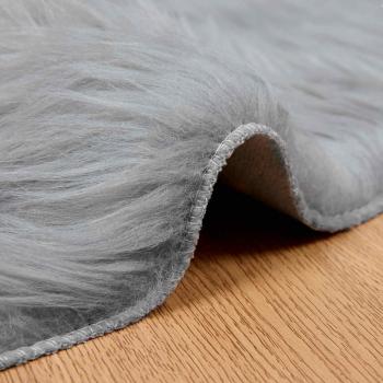 Teppich aus Kunstschaffell TAFALLA Grau Ø 160 cm Polyester