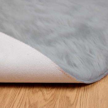 Teppich aus Kunstschaffell TAFALLA Grau Ø 160 cm Polyester