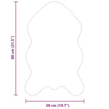 Kunstfell Schaffellteppich Grau 50 x 80 cm Polyester