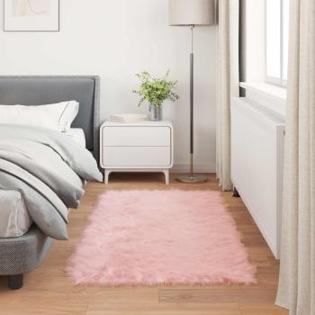 Kunstfell Schaffellteppich Rosa 60 x 110 cm Polyester