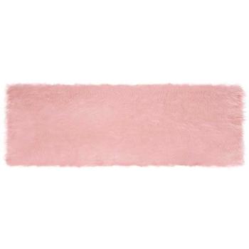 ARDEBO.de - Kunstfell Schaffellteppich Rosa 80 x 250 cm Polyester