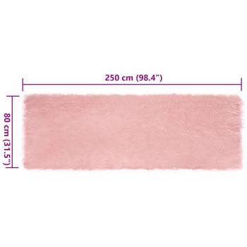 Kunstfell Schaffellteppich Rosa 80 x 250 cm Polyester