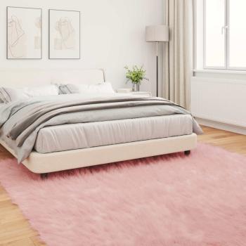 Kunstfell Schaffellteppich Rosa 240 x 240 cm Polyester