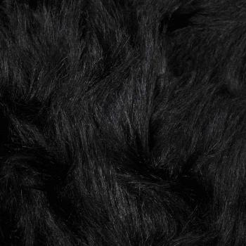 Kunstfell Schaffellteppich Schwarz 60 x 110 cm Polyester
