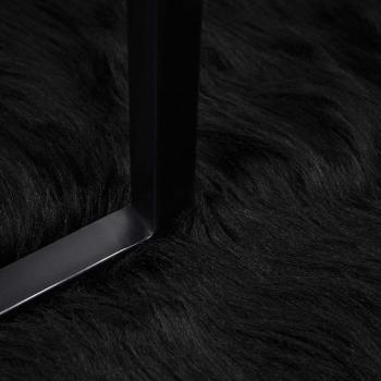 Kunstfell Schaffellteppich Schwarz 230 x 160 cm Polyester