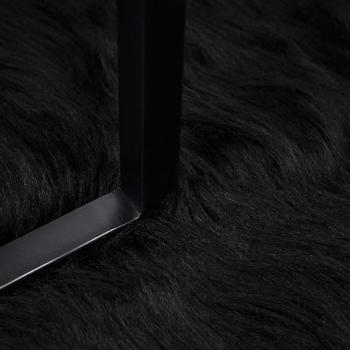 Kunstfell Schaffellteppich Schwarz 200 x 280 cm Polyester