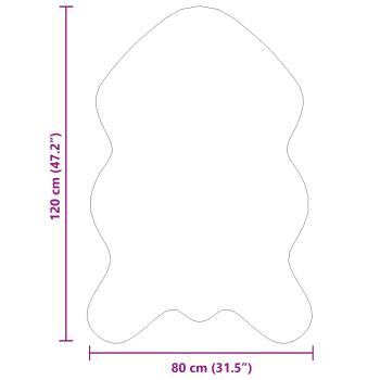 Kunstfell Schaffellteppich Schwarz 80 x 120 cm Polyester