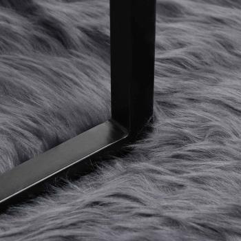 Kunstfell Schaffellteppich Anthrazit 120 x 170 cm Polyester