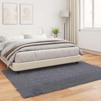 Kunstfell Schaffellteppich Anthrazit 140 x 200 cm Polyester