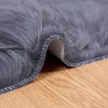 Kunstfell Schaffellteppich Anthrazit 200 x 280 cm Polyester