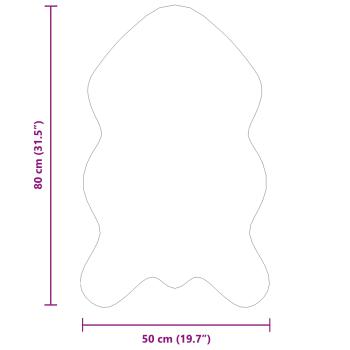 Kunstfell Schaffellteppich Anthrazit 50 x 80 cm Polyester