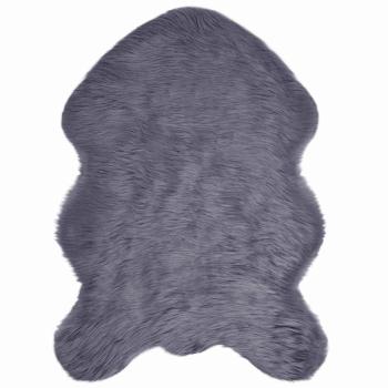 ARDEBO.de - Kunstfell Schaffellteppich Anthrazit 60 x 90 cm Polyester