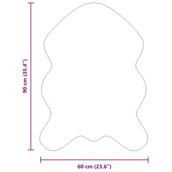 Kunstfell Schaffellteppich Anthrazit 60 x 90 cm Polyester