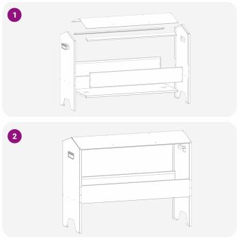Futtertröge für Nutztiere Schwarz 79 x 35 x 62 cm