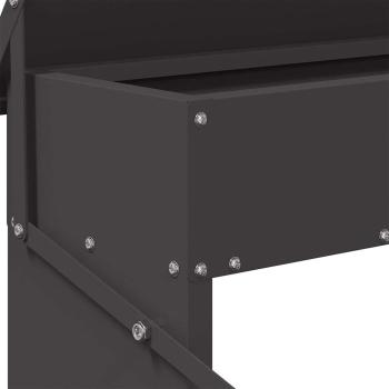 Hühnertretfeeder Schwarz 48,5 x 39,5 x 19 cm