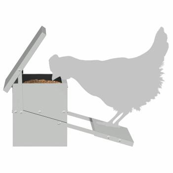 Hühnertretfeeder Silber 48,5 x 39,5 x 19 cm Verzinkter Stahl