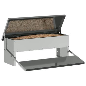 Hühnertretfeeder Silber 48,5 x 39,5 x 19 cm Verzinkter Stahl