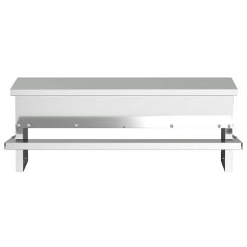 Hühnertretfeeder Silber 48,5 x 39,5 x 19 cm Verzinkter Stahl
