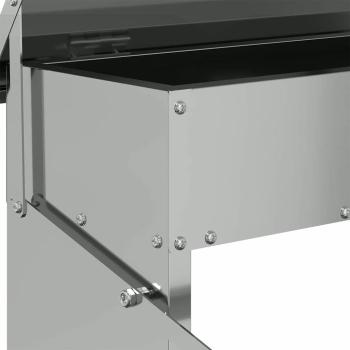 Hühnertretfeeder Silber 48,5 x 39,5 x 19 cm Verzinkter Stahl