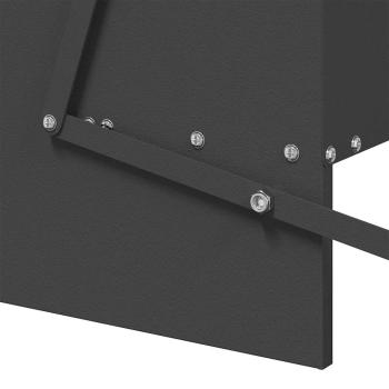 Hühnertretfeeder Schwarz 75 x 53 x 20,5 cm Kaltgewalzter Stahl