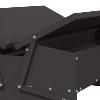 Hühnertretfeeder Schwarz 75 x 53 x 20,5 cm Kaltgewalzter Stahl