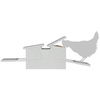 Hühnertretfeeder Silber 75 x 53 x 20,5 cm Verzinkter Stahl