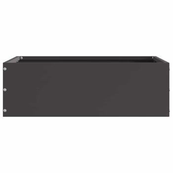 ARDEBO.de - Raseneinfassung 6 pcs Schwarz 40 x 40 x 13 cm Stahl