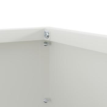 Raseneinfassung 6 pcs Weiß 40 x 40 x 13 cm Stahl