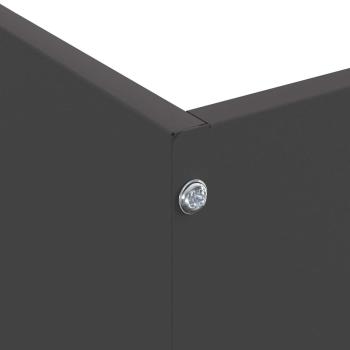 Raseneinfassung Schwarz 50 x 50 x 13 cm Stahl