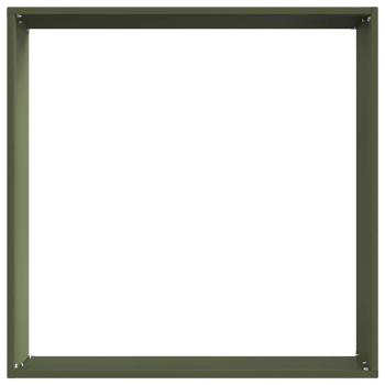 Raseneinfassung 6 pcs Olive Grün 50 x 50 x 13 cm Stahl