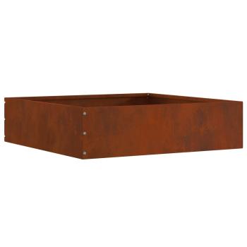 Raseneinfassung Rostig 50 x 50 x 13 cm Wetterfeststahl