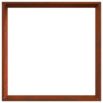 Raseneinfassung Rostig 50 x 50 x 13 cm Wetterfeststahl