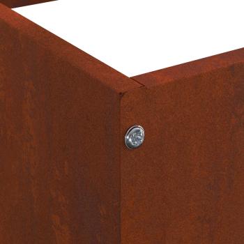 Raseneinfassung Rostig 50 x 50 x 13 cm Wetterfeststahl